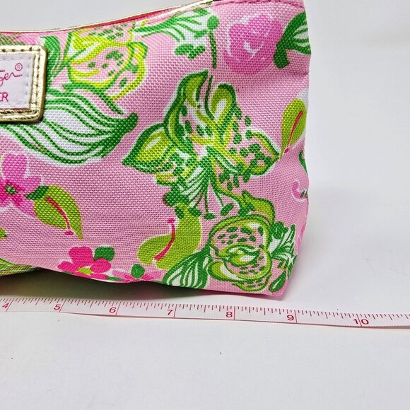 Lilly Pulitzer for Estée Lauder Floral Cosmetic Bag – Pink Tropical Print Pouch - Picture 6 of 6